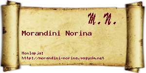 Morandini Norina névjegykártya